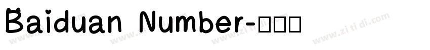 Baiduan Number字体转换